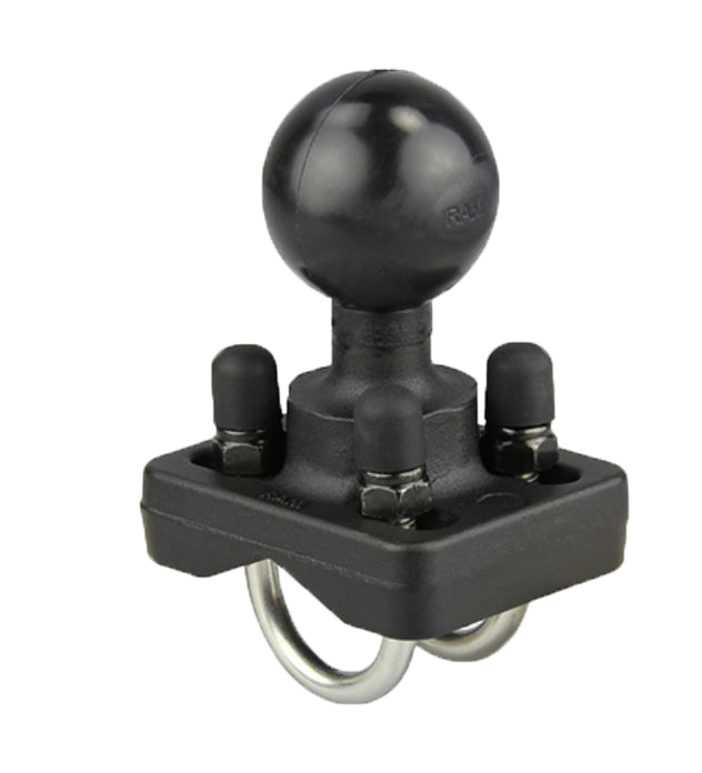 RAM Double U-Bolt Ball Base For 1.25